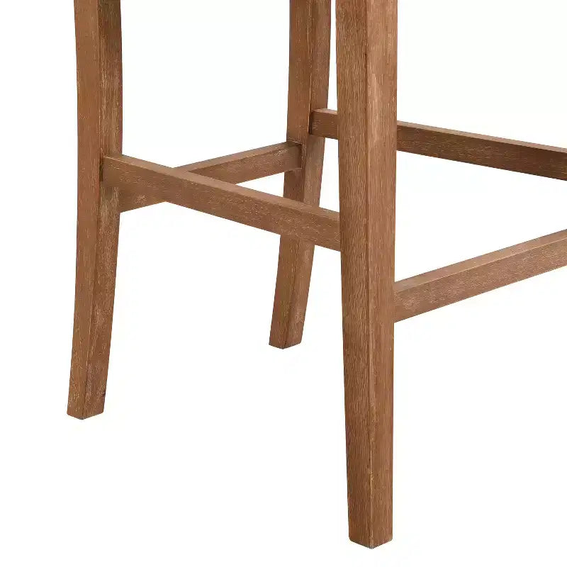 Sgabello da bancone imbottito in legno di gomma da 30,5 con poggiapiedi