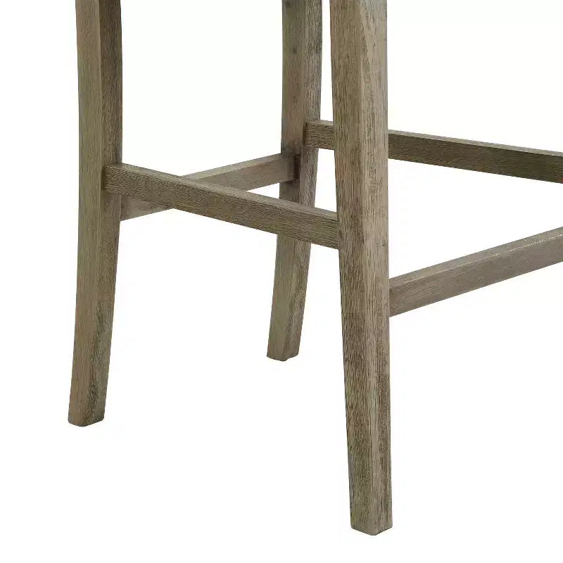 Sgabello da bancone imbottito in legno di gomma da 30,5 con poggiapiedi