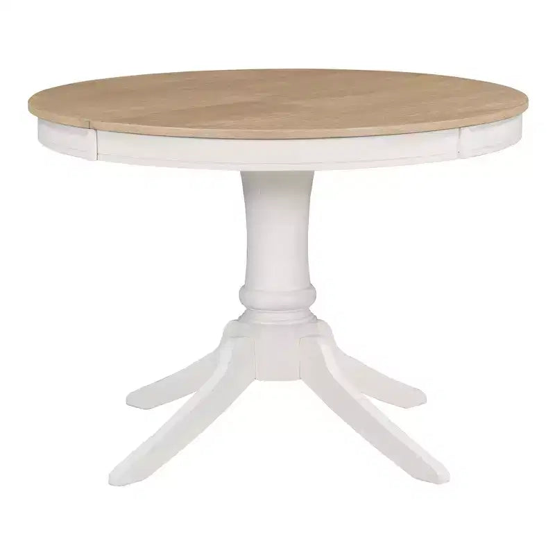 Tavolo da pranzo con piano rotondo allungabile e 4 sedie imbottite