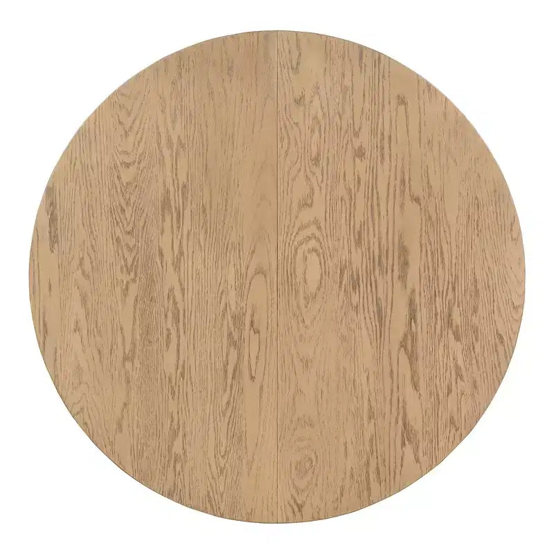 Tavolo da pranzo con piano rotondo allungabile e 4 sedie imbottite