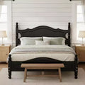  Wood Platform Bed Frame with Turned Posts