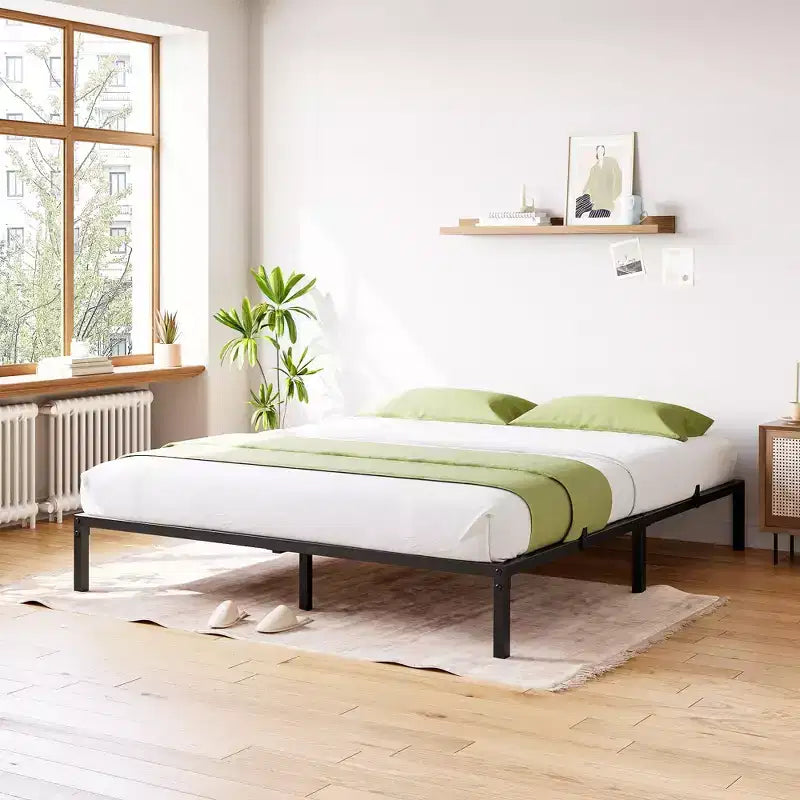 Struttura letto matrimoniale Queen da 14/16, non necessita di rete, robusta piattaforma in metallo, facile da montare, elevata capacità di carico, senza rumore