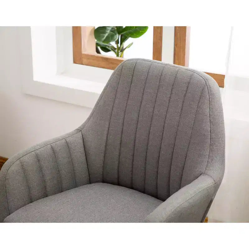 Poltrona di design contemporaneo, poltroncina a botte in tessuto con gambe in legno massello, poltrona imbottita per soggiorno, ufficio, ingresso