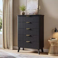  Fluted 5-Drawer Dresser, Modern Chest for Bedroom or Hallway