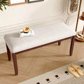  38 Modern Ottoman Bench with Upholstered Entryway Shoe Bench with Wood Legs Versatile Foot Stool for Living Room,Bedroom,Hallway