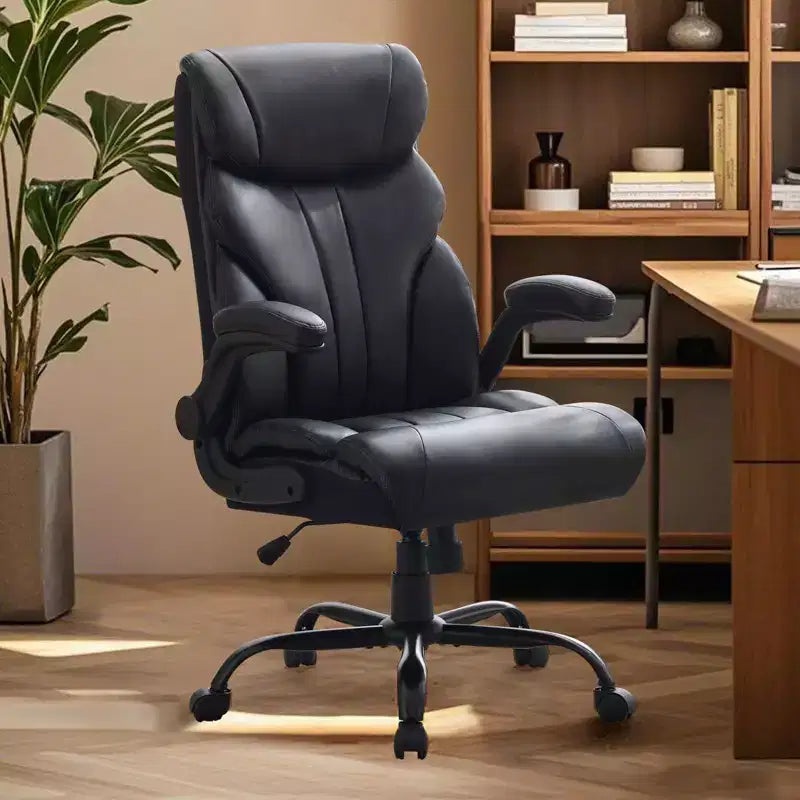 Sedia da ufficio taglie forti portata 227 kg, braccioli regolabili e schienale reclinabile, sedia ergonomica direzionale per computer