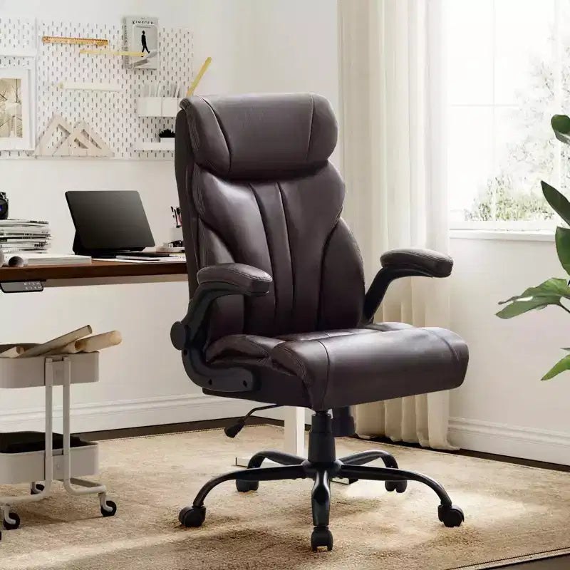 Sedia da ufficio taglie forti portata 227 kg, braccioli regolabili e schienale reclinabile, sedia ergonomica direzionale per computer