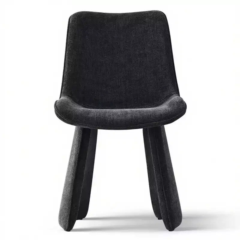 6 sedie da pranzo moderne completamente imbottite con silhouette scultorea, sedie laterali senza braccioli morbide e imbottite per sala da pranzo o cucina