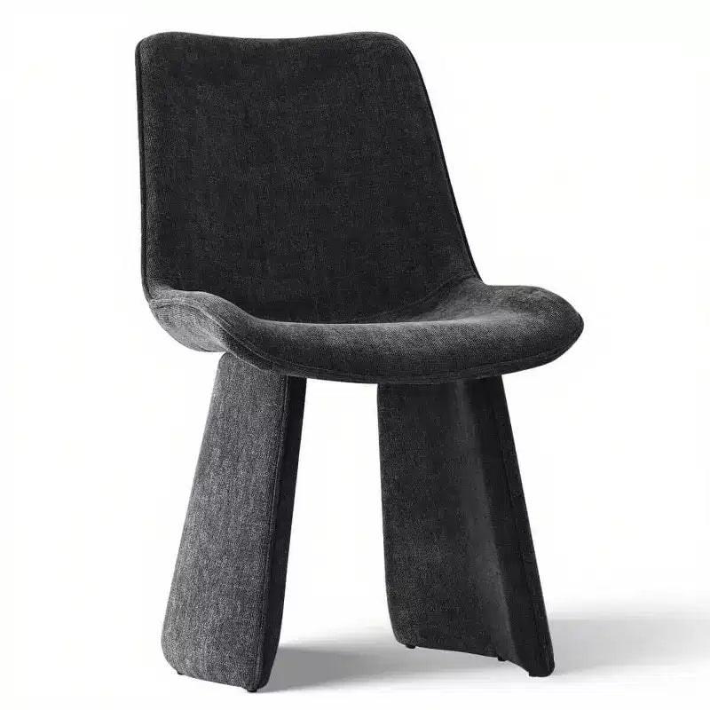 6 sedie da pranzo moderne completamente imbottite con silhouette scultorea, sedie laterali senza braccioli morbide e imbottite per sala da pranzo o cucina