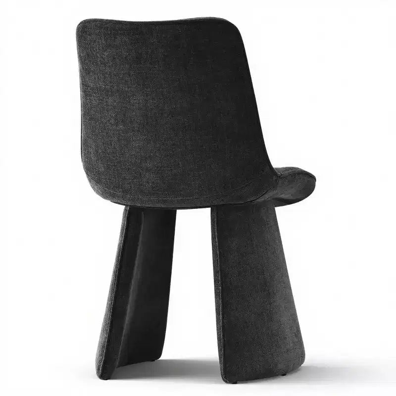 6 sedie da pranzo moderne completamente imbottite con silhouette scultorea, sedie laterali senza braccioli morbide e imbottite per sala da pranzo o cucina