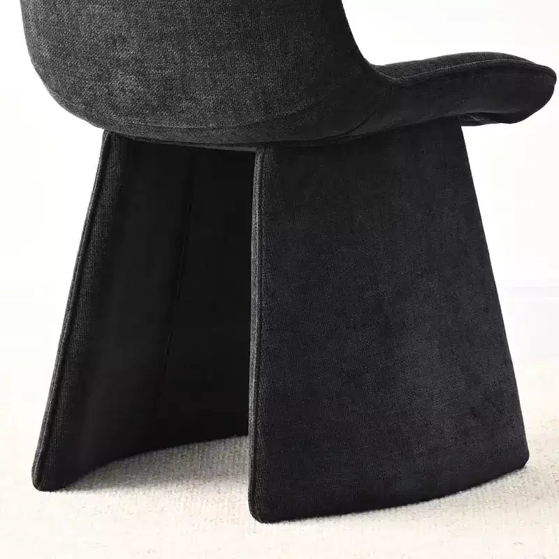 6 sedie da pranzo moderne completamente imbottite con silhouette scultorea, sedie laterali senza braccioli morbide e imbottite per sala da pranzo o cucina