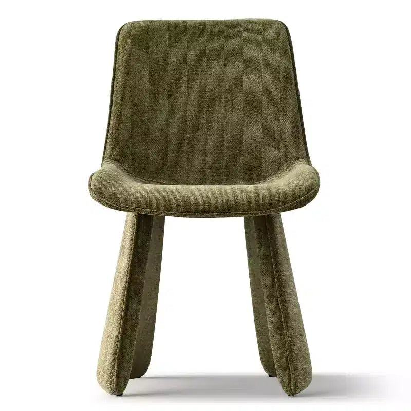 6 sedie da pranzo moderne completamente imbottite con silhouette scultorea, sedie laterali senza braccioli morbide e imbottite per sala da pranzo o cucina