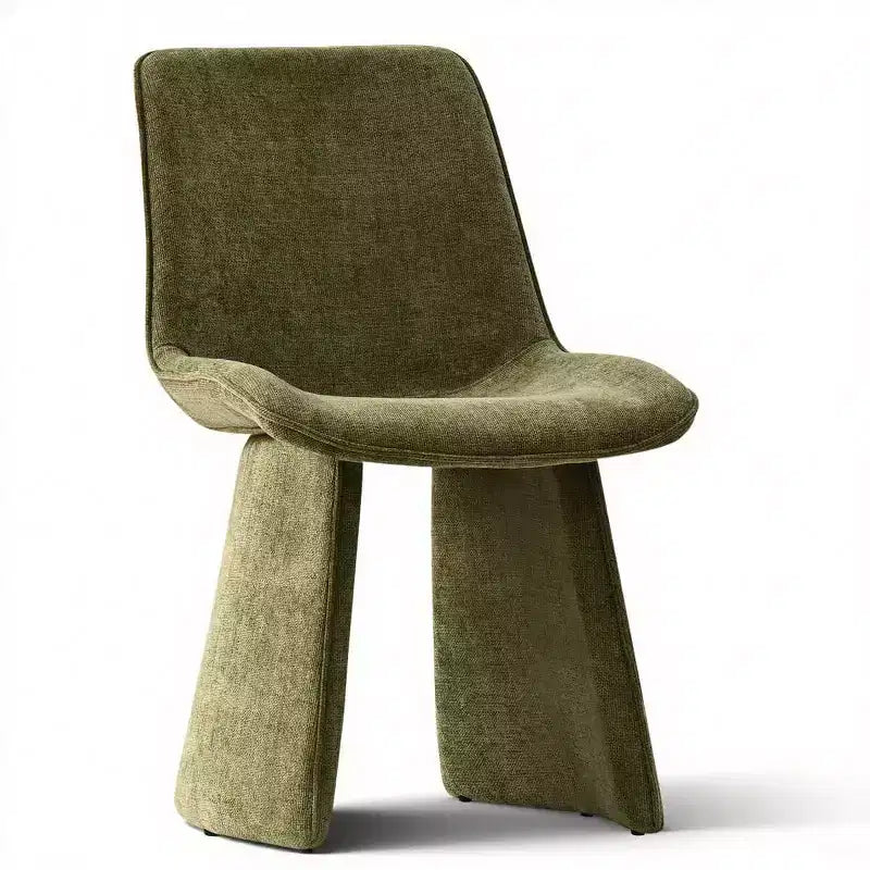 6 sedie da pranzo moderne completamente imbottite con silhouette scultorea, sedie laterali senza braccioli morbide e imbottite per sala da pranzo o cucina