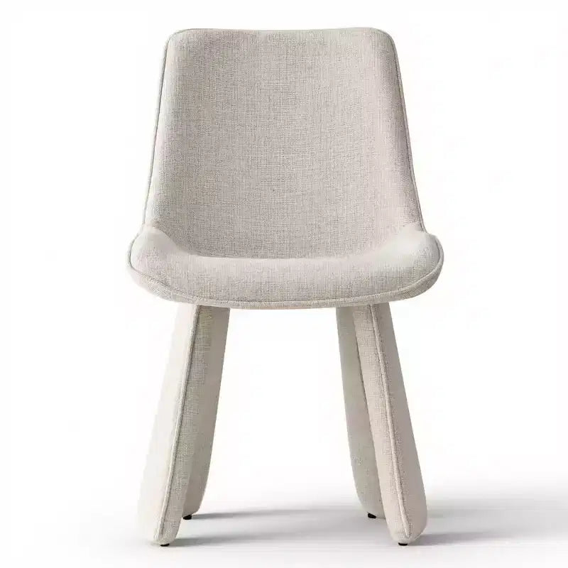 6 sedie da pranzo moderne completamente imbottite con silhouette scultorea, sedie laterali senza braccioli morbide e imbottite per sala da pranzo o cucina