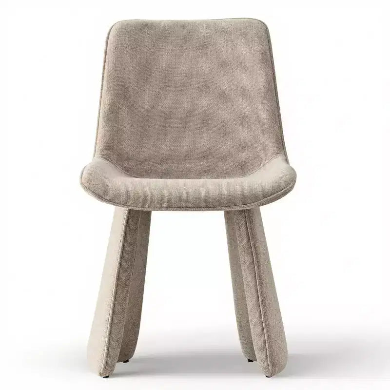 6 sedie da pranzo moderne completamente imbottite con silhouette scultorea, sedie laterali senza braccioli morbide e imbottite per sala da pranzo o cucina