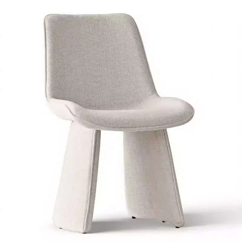 6 sedie da pranzo moderne completamente imbottite con silhouette scultorea, sedie laterali senza braccioli morbide e imbottite per sala da pranzo o cucina