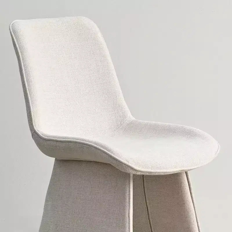 6 sedie da pranzo moderne completamente imbottite con silhouette scultorea, sedie laterali senza braccioli morbide e imbottite per sala da pranzo o cucina