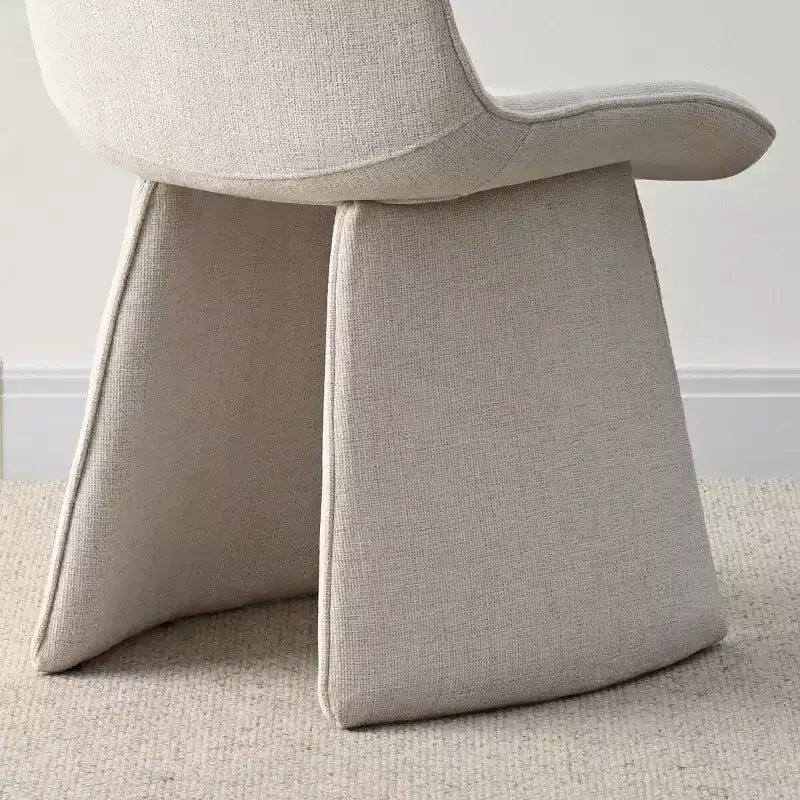 6 sedie da pranzo moderne completamente imbottite con silhouette scultorea, sedie laterali senza braccioli morbide e imbottite per sala da pranzo o cucina