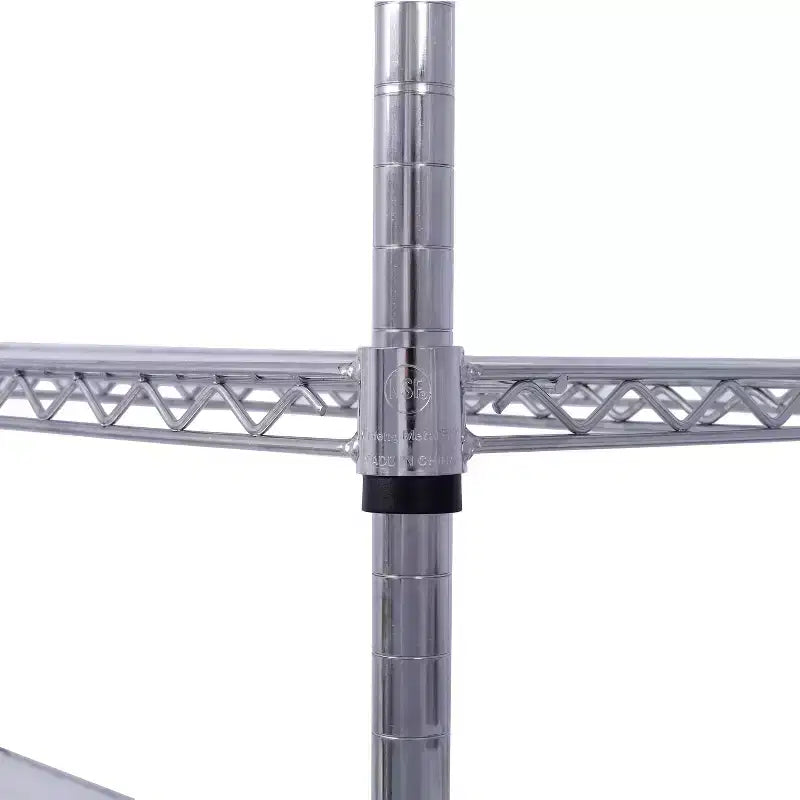 Scaffalatura in Filo Metallico NSF a 6 Livelli 6000LBS, Scaffale di Stoccaggio Regolabile Heavy Duty con Ruote e Fodere per Ripiani (Cromo)