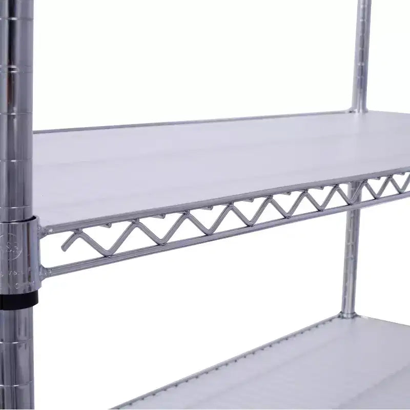 Scaffalatura in Filo Metallico NSF a 6 Livelli 6000LBS, Scaffale di Stoccaggio Regolabile Heavy Duty con Ruote e Fodere per Ripiani (Cromo)