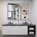  Bathroom Vanity Mirror with Tempered Glass, 40X30 Modern Wall Mirror, Horizontal/Vertical