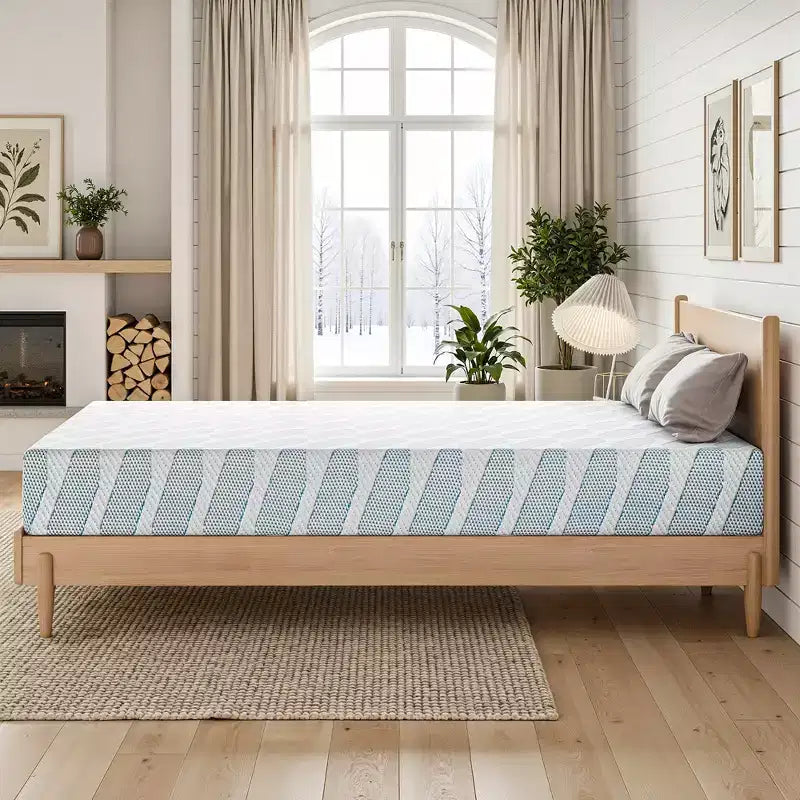 Materasso da 5 pollici per adulti, ragazzi e singoli, misure Twin/Twin XL/Full, materasso in memory foam rinfrescante, rivestimento rimovibile e lavabile, rigidità media.