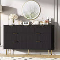 Wood Dresser for Bedroom, Fluted Dresser Chest of Drawers, Wood Modern Dressers for Closet, Bedroom Furniture Storage Organizer