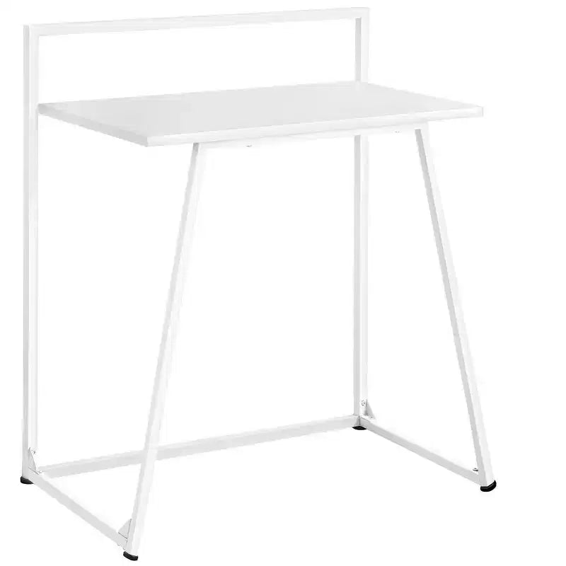 Scrivania per computer da 30 pollici, scrivania moderna con piano in laminato, telaio in metallo, workstation per piccoli spazi, scrivania per laptop per ufficio, studio, camera da letto