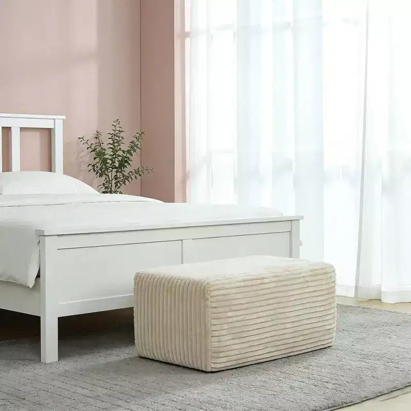  Plush Ottoman Upholstered  Ottoman Comfortable Supportive Modular Sectional Couch for Living Room Beige