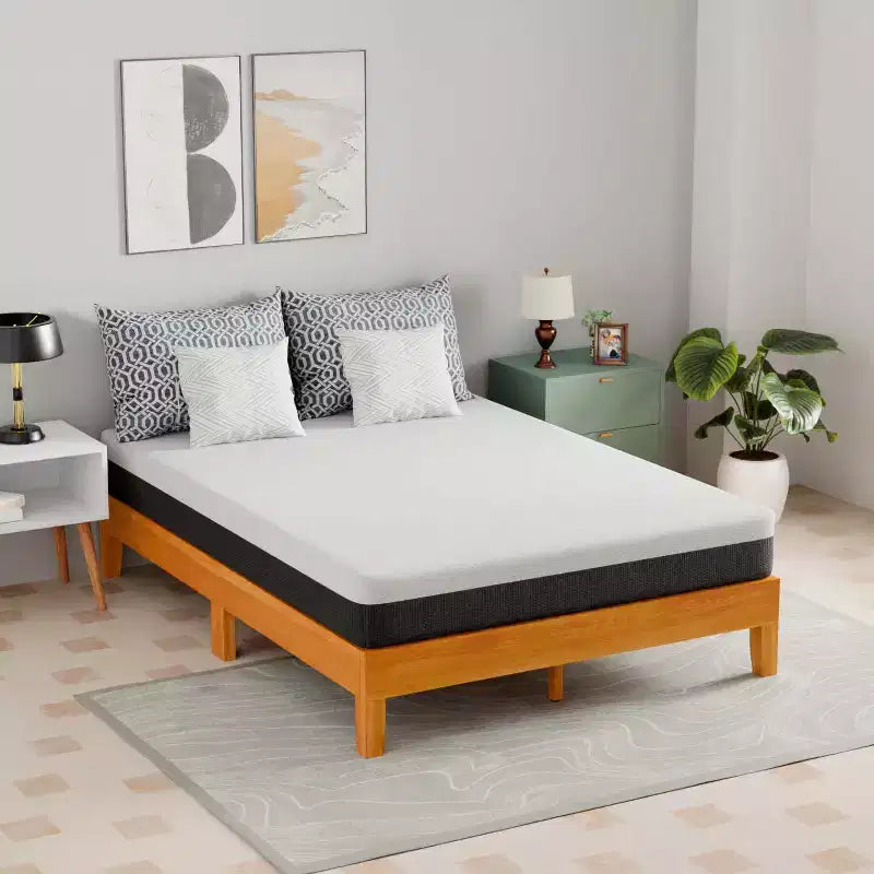 Struttura Letto in Legno Versatile Base Materasso in Legno Massiccio con 14 Doghe Nessuna Rete a Molle Necessaria