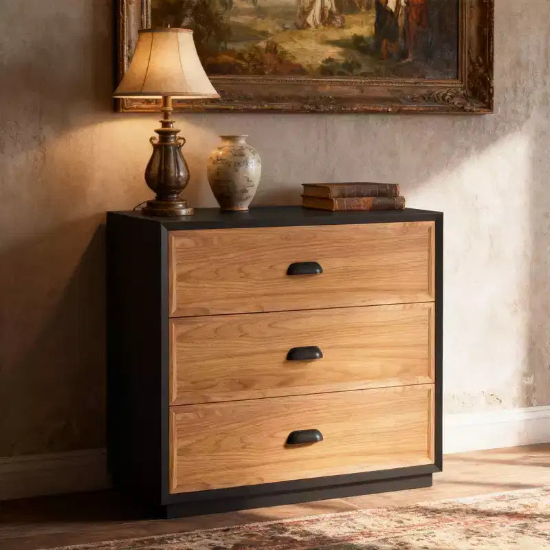   Solid Wood 31.49 Vanity Table with 3 Storage Drawers