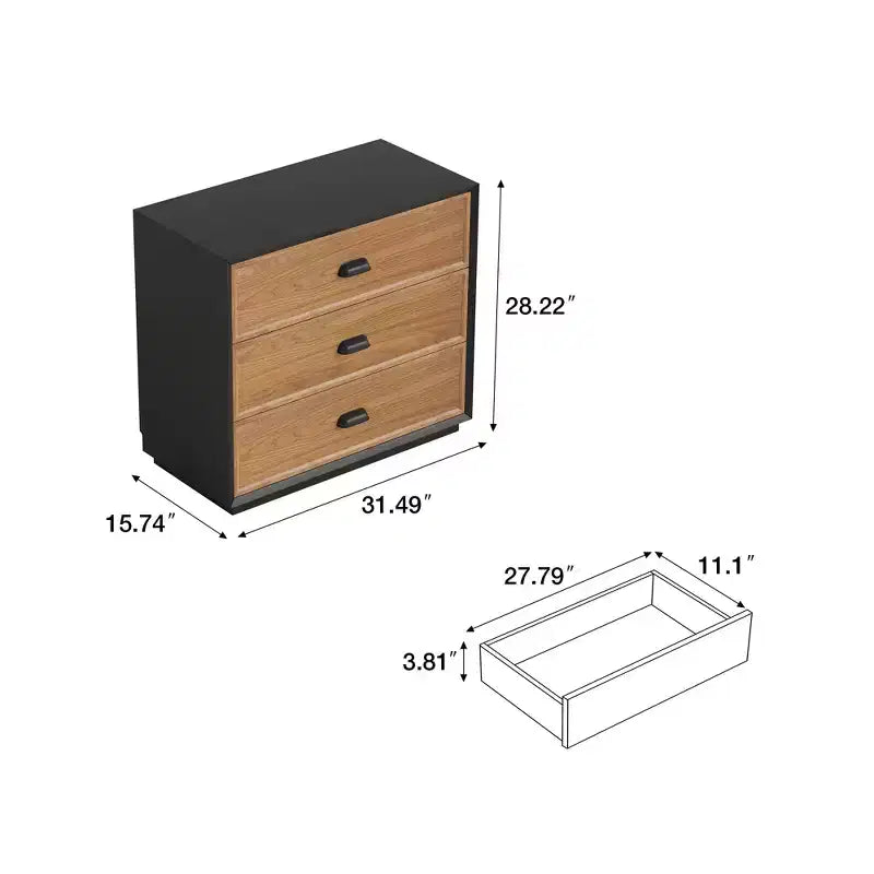 Tavolino da trucco in legno massello 31.49 con 3 cassetti contenitore