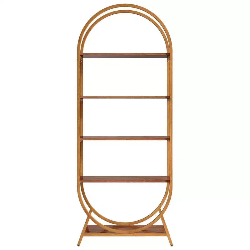 Libreria a 5 Ripiani, Scaffale Aperto ad Arco da 180 cm
