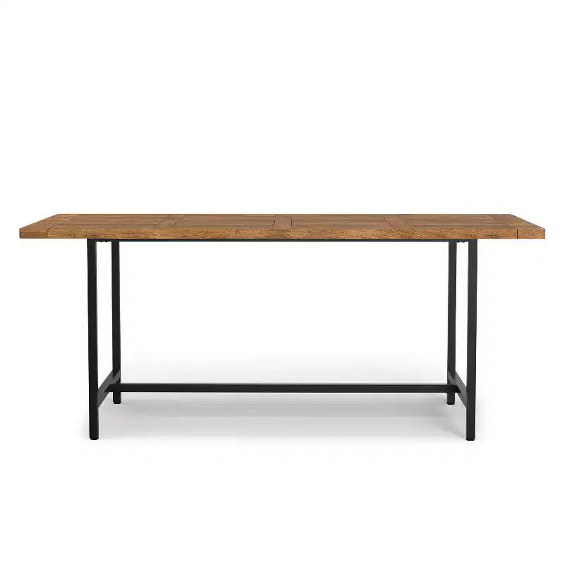Tavolo da Pranzo Rettangolare Industriale Moderno in Legno e Metallo, Largo 183 cm