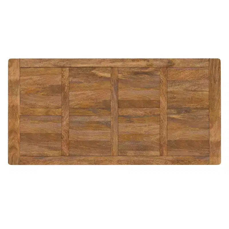 Tavolo da Pranzo Rettangolare Industriale Moderno in Legno e Metallo, Largo 183 cm