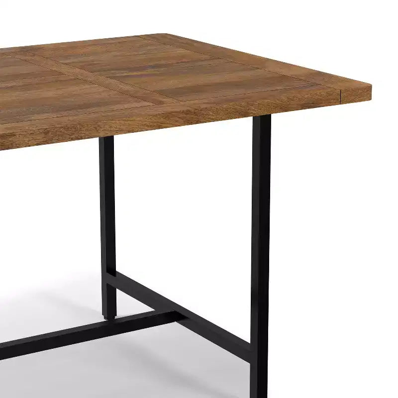 Tavolo da Pranzo Rettangolare Industriale Moderno in Legno e Metallo, Largo 183 cm