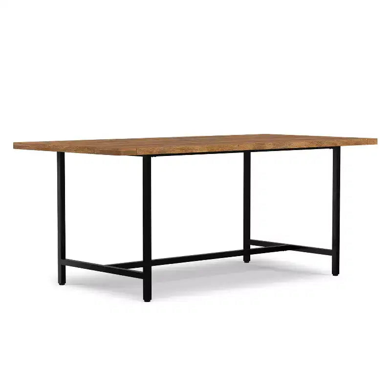  wood & Metal 72 inch Wide Rectangle Modern Industrial Dining Table