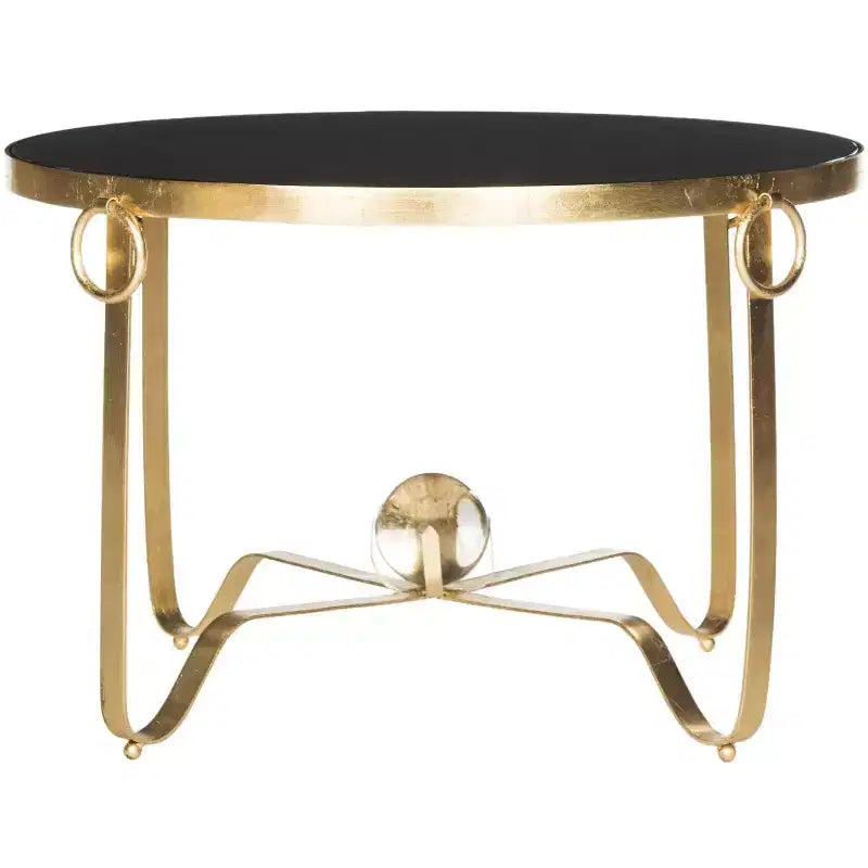 Accent Table - FOX2599 - Gold/Black -  Couture