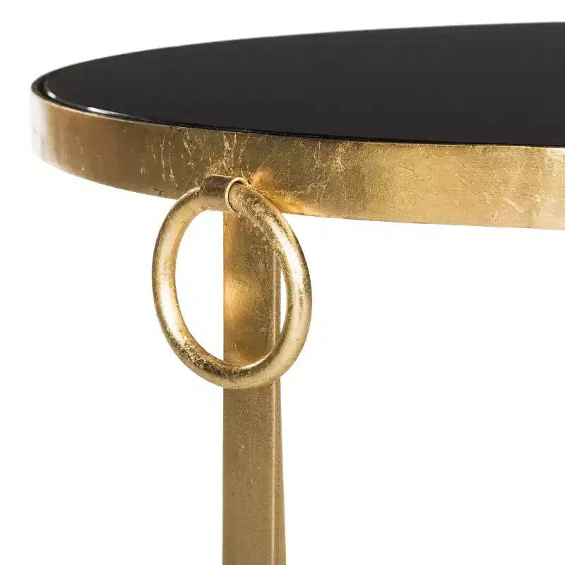 Tavolino decorativo oro/nero