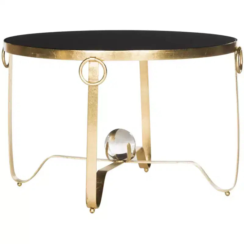 Tavolino decorativo oro/nero