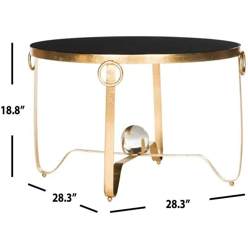 Tavolino decorativo oro/nero