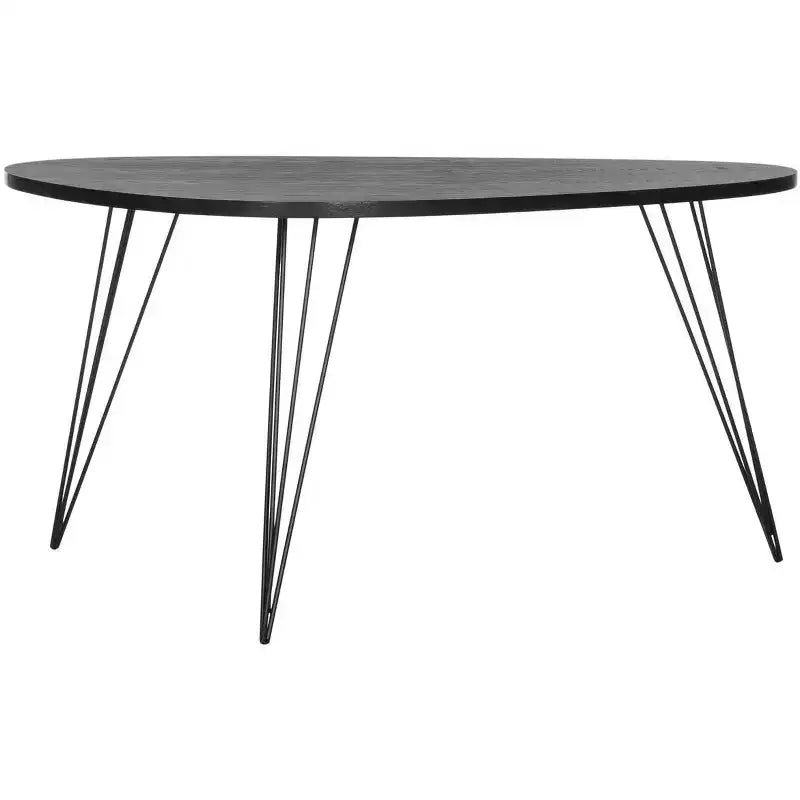Tavolino moderno in MDF con base a 3 gambe in metallo