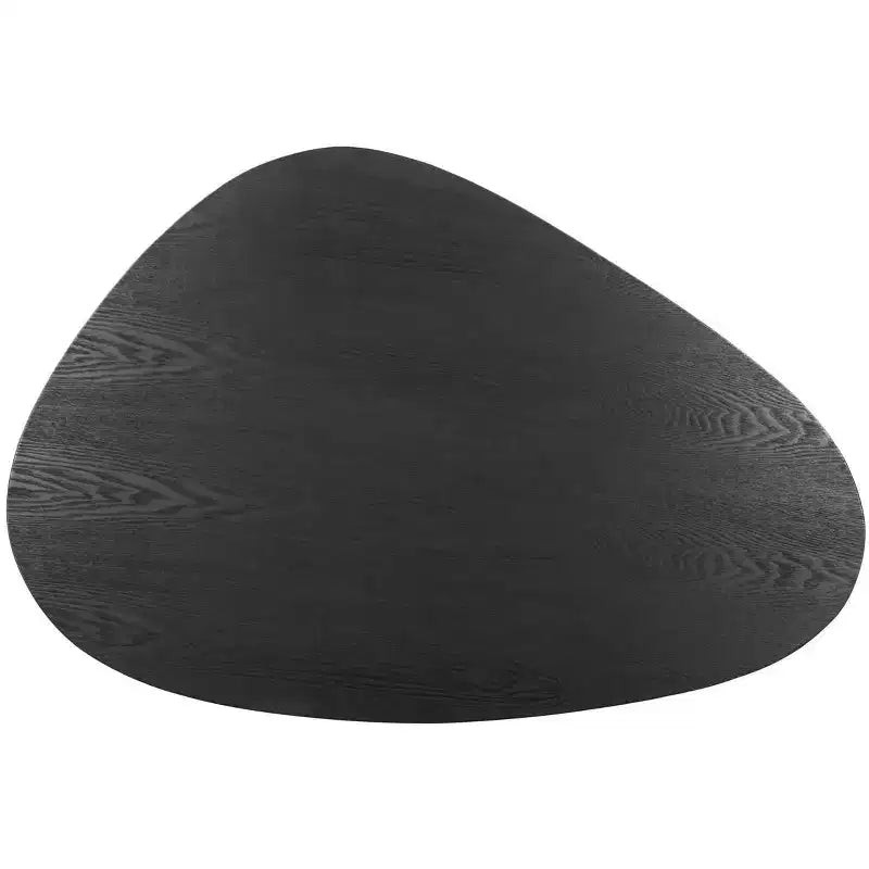 Tavolino moderno in MDF con base a 3 gambe in metallo