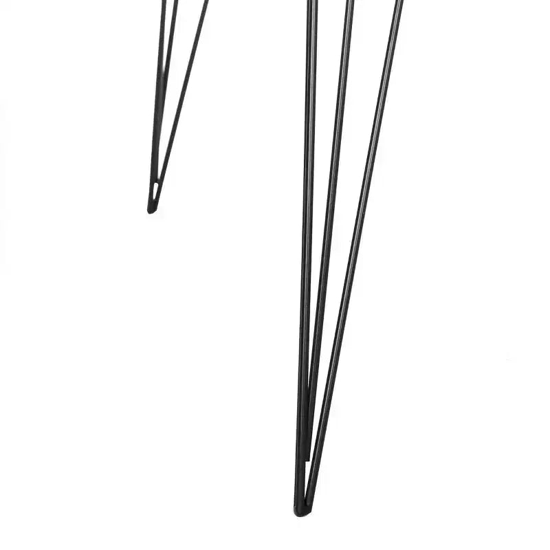 Tavolino moderno in MDF con base a 3 gambe in metallo