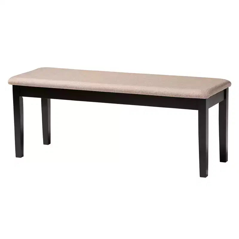 Tavolo da pranzo moderno in tessuto e legno con sedie